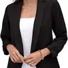 2025 Amazon Europeu e Americano Primavera e Outono Novo Blazer Feminino Sem Amassar Casual Roupa de Terno Tops Profissional Roupas Femininas