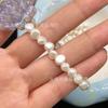 Perlas de imitación ABS con forma, pequeñas piedras irregulares plateadas trituradas, cuentas redondas barrocas, accesorios para pulseras DIY
