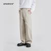 Pantalones Casuales de Otoño e Invierno para Hombre APO, Nuevos, de Alto Sentido, Holgados, Versátiles, Rectos, Semi-elásticos