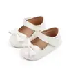 Zapatos de princesa para niña de 0 a 12 meses, zapatos poco profundos de cuero PU, suela de goma, zapatos para niños pequeños, zapatos para bebé al por mayor 2787