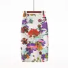 Ebay transfronterizo deseo OL temperamento falda lápiz estampado digital para mujer falda falda falda de cadera generación pelo