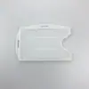 Al por mayor Amazon uso dual transparente PS doble tarjeta tarjetero rígido insignia tarjeta cuerda para cuello de autobús set de tarjetas