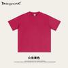 2026 Verano Marca Americana de Moda Hilo Doble Algodón Puro Manga Corta Hombre Talla Grande Holgado Dopamina Deportivo Exterior Top Camiseta