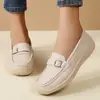 Nuevos Mocasines de Ancho Amplio Casuales Planos para Mujer Suela Suave Parte Superior Suave Zapatos de Madre Cómodos Talla Grande Mocasines Zapatos para Mujer