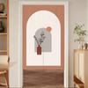 Cortina de Puerta Estilo Francés Cortina Divisoria Hogar Dormitorio Cocina Cortina Refugio Cortina Semicolgante Cortina de Baño Estilo Ins Sin Perforaciones