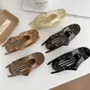 Pinza para el pelo de forma ovalada plana con forma de corazón, estilo nuevo, transfronteriza, para mujer, pinza creativa para el pelo de lunares con diseño de corazón, pinza de tiburón