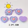 Accesorios Brillantes de Resina con Forma de Corazón de Color Macarrón Material de Decoración para Pinza de Pelo DIY, Agarrador, Taza de Agua, Imán de Refrigerador, Funda de Teléfono Móvil