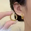 Tendência Tiktok Gelo Triturado Dourado Céu Estrelado Brilhante Brincos de Flor para Carro Brilhantes Facetados Irregulares