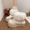 Botas de Neve Grossas, Forradas com Lã e Aconchegantes para Mulheres Baixas, Botas de Neve Quentes de Inverno para Mulheres, Novo Modelo 2025