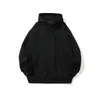 Gimmel Moletom com capuz pesado preto masculino e feminino primavera e outono casal estilo americano roupas retrô top jaqueta all-match