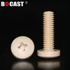 Máquina de Tornillos de Plástico Peek Resistente a Altas Temperaturas, Tornillos Peek de Alta Resistencia con Cabeza Redonda Cruzada M1.2-M8 Resistentes a la Corrosión 1