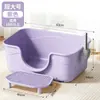 Bandeja sanitaria para gatos semi-cerrada extragrande, elevada para prevenir salpicaduras y olores, especialmente diseñada para gatos Maine Coon corpulentos