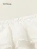 Bangxuan Huzhou Zhili Ropa Infantil Niñas Falda Blanca de Pastel Multicapa Verano Encaje Niños Grandes Falda de Tul