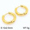 Brincos Redondos Banhados a Ouro 18K Transfronteiriços Design Nicho Versátil Aço Inoxidável 304 Brincos de Argola para Homens e Mulheres