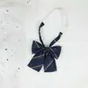 Corbata de moño para hombre Corbata de moño para mujer Floral Versátil JK Uniforme japonés Sin banda elástica Material escolar Jardín de infantes Rayado Estilo Campus
