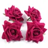 Flor de Cabeza de Rosa de Terciopelo Sintético para Ramillete, Flor de Cabeza, Accesorios para el Cabello, Accesorios de Fotografía, Decoración de Bodas, Materiales DIY