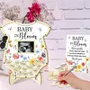 Decoraciones Nuevas para Baby Shower Marco de Fotos de Madera con Soporte Marco de Fotos de Ultrasonido Recuerdos Estilo Retro