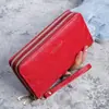 Billetera Nueva de Gran Capacidad para Mujer 2026, Bolso de Mano Largo Estilo Estudiante con Doble Cierre, Bolsita Coreana para Llaves y Teléfono de Dama