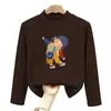 Roupa de baixo infantil com forro de fleece para outono e inverno 2026, novo estilo, blusa infantil de gola alta curta, camiseta de manga comprida para usar em camadas no outono e inverno