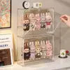 Caixa de Armazenamento com Display Labubu Suporte de Exibição para Pingentes Caixa de Armazenamento à Prova de Poeira para Figuras Caixa Cega Transparente Pingente de Boneca de Pelúcia