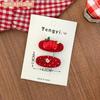 Novedoso Pinza para el Cabello de Puntos Rojos con Forma de Corazón, Manzana y Fresa para Niñas, Pinza Dulce y Linda para Flequillo, Pinza Versátil para el Cabello Infantil al por Mayor