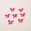20mm Aleación Goteo de Aceite Doble Colgante Mariposa Joyería DIY Pulsera Hecha a Mano Collar Pendientes Accesorios Colgante Material
