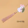 Pingente Borla Coelho de Jade Bordado Novo Estilo Nacional Chinês Estilo Antigo Ornamento de Lapela Hanfu Qipao Pingente de Bolsa Souvenir