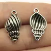 25X13Mm 1.9g Prata Antiga Exportação DIY Acessórios de Joias Pingente de Animal Marinho Concha