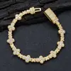 Cadena Cruzada Hip-Hop Transfronteriza Europea y Americana Accesorios de Joyería para Hombres Pulsera de Circonita de Alta Gama para Mujeres Venta al por Mayor