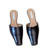 Sandalias Baotou Francesas de Primavera y Verano 2025 para Mujer, Calzado Exterior, Tacones Altos de Aguja, Mules de Punta Cuadrada, Zapatillas de Media Caña, Zapatillas de Tacón Alto