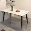 Mesa de comedor de pizarra para casas pequeñas, mesa de comedor y sillas engrosadas para restaurantes comerciales, juego de mesa y sillas de comedor rectangulares de lujo ligero
