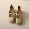Zapatos Mary Jane de moda para mujer 2025 verano nueva moda Joker dulce hebilla cuadrada tacón grueso retro zapatos venta al por mayor