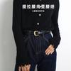Cinto Jeans Moda Calças Cinto Estudante Estilo Coreano Casual All-match Cinto de Fivela de Pino de Cintura com Cinto para Mulheres