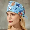 Entrega transfronteriza de gorros quirúrgicos de algodón puro para salones de belleza, gorros universales sin visera, gorros con cola de cúpula, turbantes médicos y pañuelos para la cabeza
