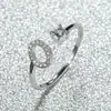Anillo con Letra de Oro Rosa Nuevo de Amazon Transfronterizo Anillo Abierto con Diamante Blanco Joyería de Mano Anillo Único Personalizado Venta al por Mayor