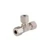 Conector de Acero Inoxidable 316 Roke de Tres Vías con una Sola Virola Conector de Enclavamiento Iso8434-1 Conector Hidráulico Din2353