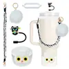 Botella de Agua Térmica Stanley Tapón Antipolvo Taza con Popote Tapa de Taza Correa de Mano Cordón para Botella de Agua Múltiples Estilos Versátiles Set