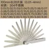 Calibrador de espesores 0.01-5mm calibrador de tapones regla de tapones medidor de espesores medidor de holgura herramienta de ajuste de válvulas MLA10