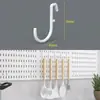 Accesorios para Tablero Perforado Ganchos Decorativos Ranura Larga Estante de Almacenamiento Universal Montaje en Pared Sin Taladro Estante de Exhibición de Almacenamiento de Escritorio
