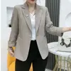 Chaqueta de Traje Corta Delgada para Primavera Otoño Verano para Mujer, Temperamento, Botón Único, Estilo Coreano, Moda, Chaqueta Casual Ajustada