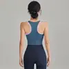 Sujetador Deportivo Costillado a Prueba de Golpes para Mujer, Ropa de Exterior de Verano, Conjunto de Sujetador Fitness de Bloque de Color de Una Pieza, Conjunto para Correr y Yoga