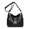 Bolsa Feminina de Couro Macio 2026 Nova Tendência Textura de Alto Padrão Simples Grande Capacidade Bolsa para Mãe de Meia-Idade Bolsa de Ombro Transversal Feminina