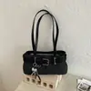Bolsa Tote com Textura de Tecido Primavera/Verão 2026 para Mulheres Abertura Ondulada Alça de Ombro Fina Ombro Único Bolsa Grande Estilo Suave Para Ir ao Trabalho Passeio