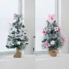 Decoração de Natal Transfronteiriça Conjunto de Árvore de Natal Flocada para Mesa de Casa 45/60cm Pacote de Árvore de Natal Enfeites DIY