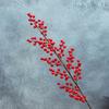 Languifang fruta roja artificial hogar decoración Año Nuevo fruta de la fortuna decoración acebo navideño fruta roja flor falsa fábrica mayoreo