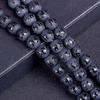 Ágata negra esmerilada, seis palabras de verdad, cuentas redondas sueltas, accesorios de bricolaje, cuentas, joyería, cuentas, pulsera, accesorios de pulsera