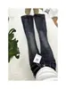 Calça Jeans Flare de Cintura Alta com Forro de Lã Estilo Retrô Americano para Mulheres, Novo Estilo Primavera 2026, Jeans Stretch Skinny Estilo Hot Girl Boca de Sino