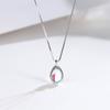 Colar de Prata S925 Feminino Ins Simples Aurora Gradiente Luz da Lua Pingente Gota d'Água Corrente Clavicular Fabricante de Joias de Prata Atacado