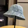 Chapéu Bucket Casual Personalizado Desgastado para Primavera e Verão Que Faz o Rosto Parecer Menor, Unissex, Proteção Solar, Chapéu de Jeans Fashionável para Todas as Estações