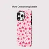 Funda Protectora de Doble Capa para iPhone 18 Promax con Película de Estrella Rosa de Cinco Puntas, Estilo Nicho para Apple 17 PM